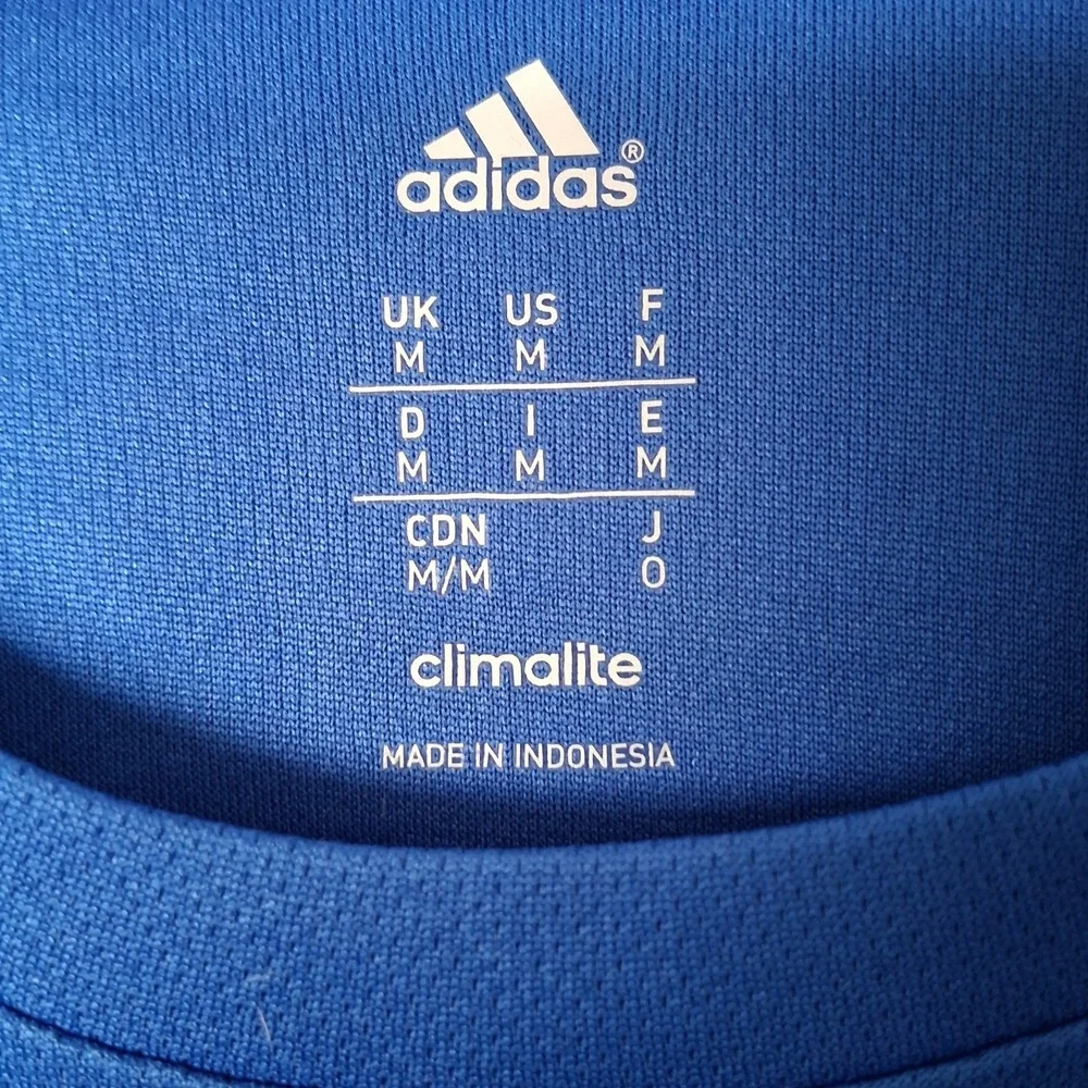 NOS Adidas 2014 Boston Marathon Long Sleeve Shirt Men's Medium Blue Climalite